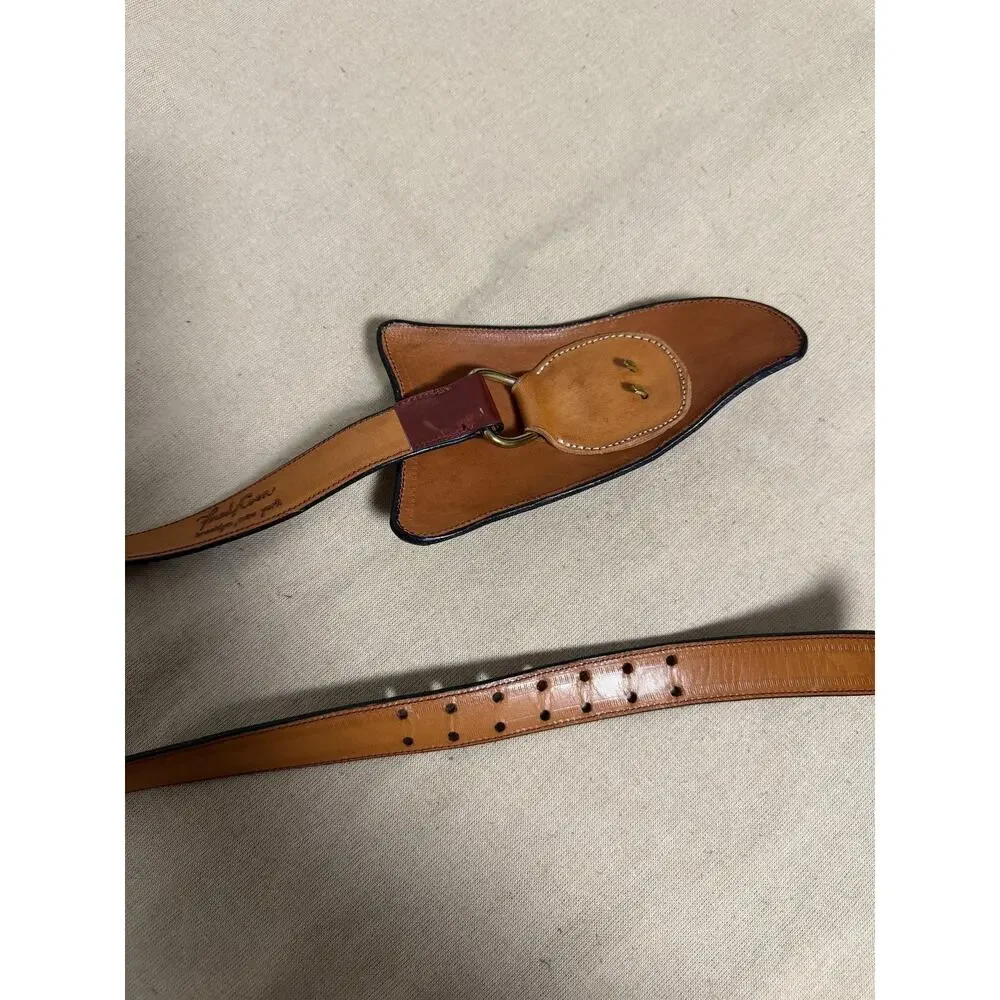 Vintage Fred Coen Boxing Groin Protector Belt Mens Small Brown Leather Cup Guard